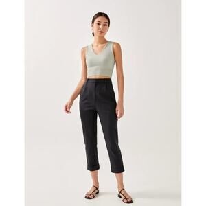 New Love, Bonito Alby Tailored Peg Leg Chino Pants in Black Women's Small US4